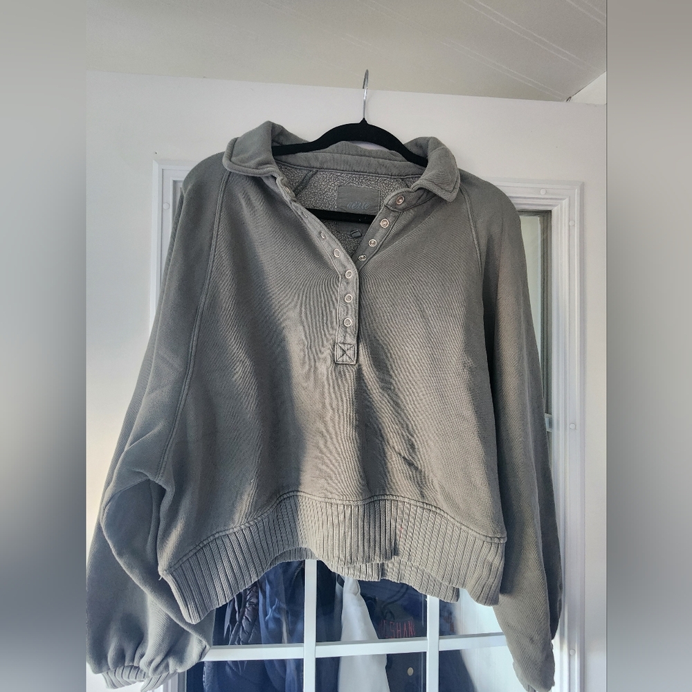 Aerie Green Collared Sweater